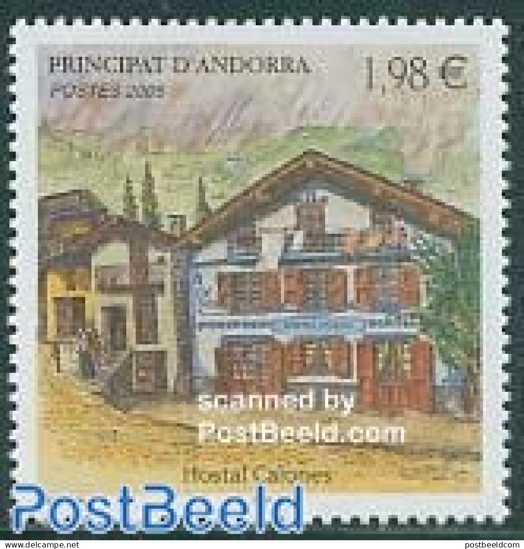 Andorra, French Post 2005 Hostel Calones 1v, Mint NH, Various - Hotels - Tourism - Art - Architecture - Neufs