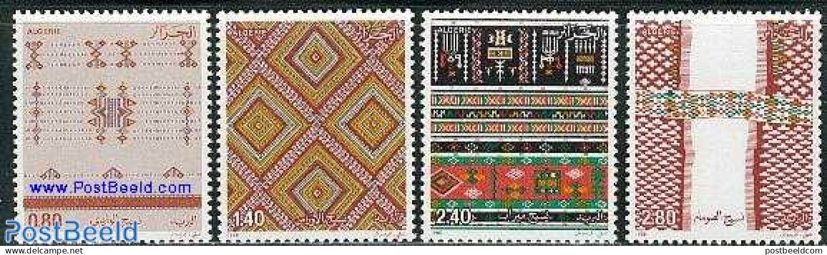 Algeria 1985 Carpets 4v, Mint NH, Various - Textiles - Ongebruikt