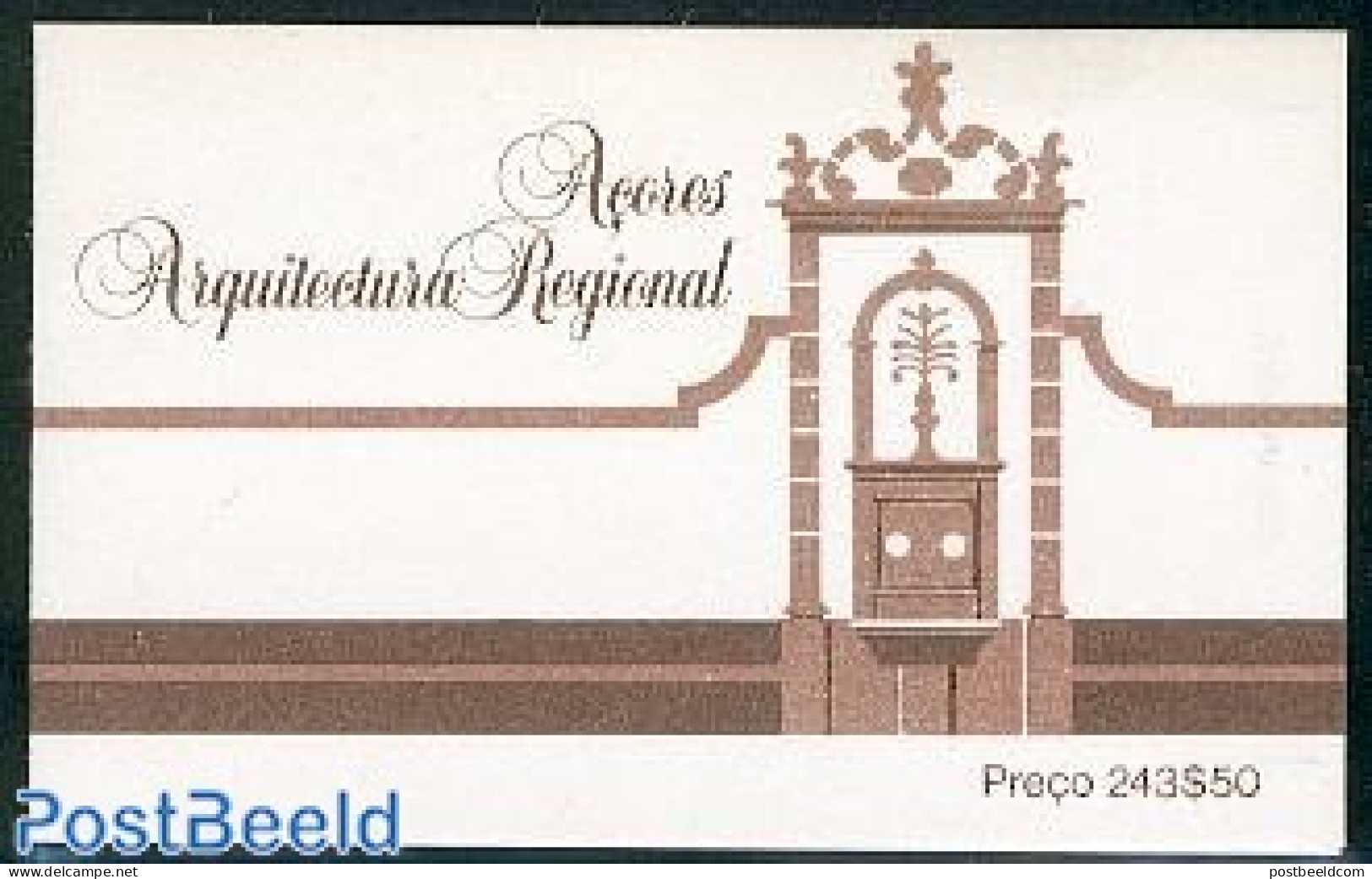 Azores 1986 Fountains Booklet, Mint NH, Stamp Booklets - Art - Architecture - Unclassified