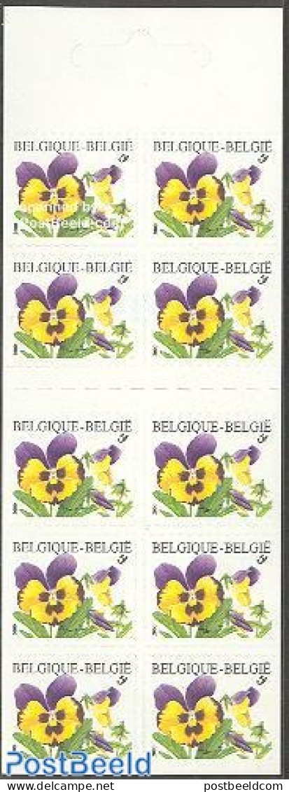 Belgium 2000 Flowers Booklet S-a, Mint NH, Nature - Flowers & Plants - Stamp Booklets - Unused Stamps