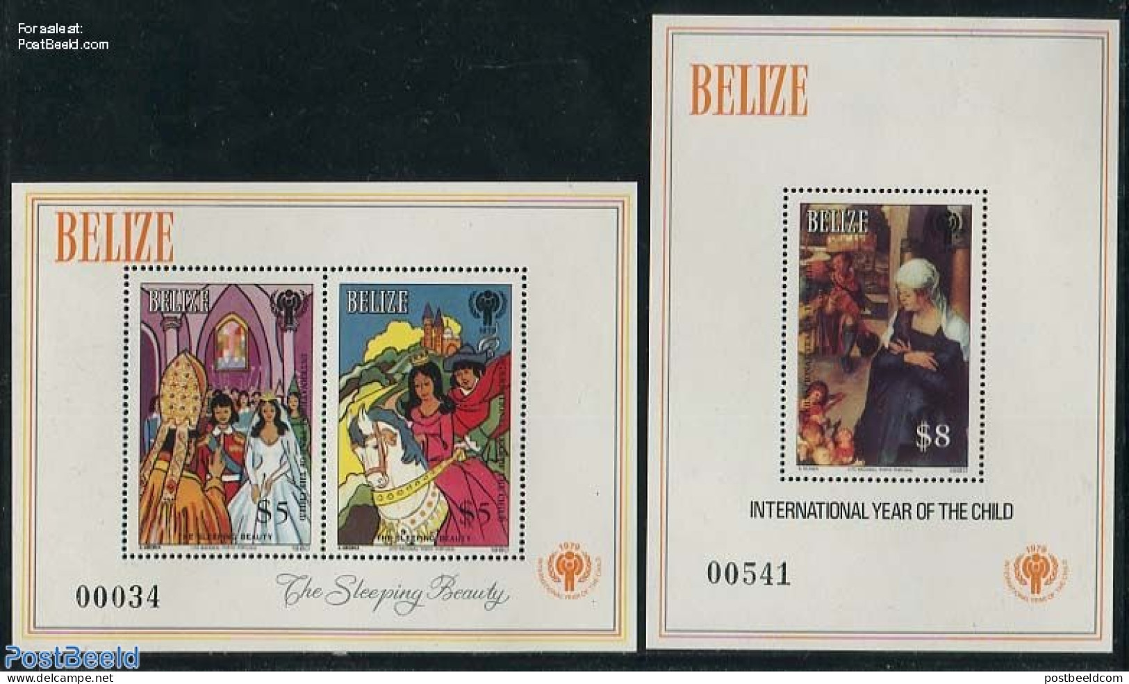 Belize/British Honduras 1980 Year Of The Child 2 S/s, Mint NH, Various - Year Of The Child 1979 - Art - Fairytales - Fiabe, Racconti Popolari & Leggende