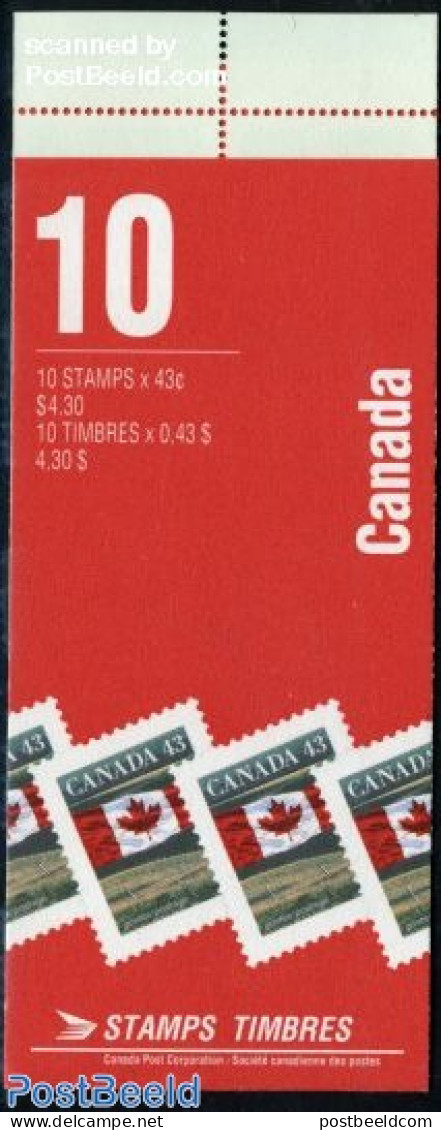 Canada 1992 Definitives, Flag Booklet, Mint NH, History - Flags - Stamp Booklets - Nuevos