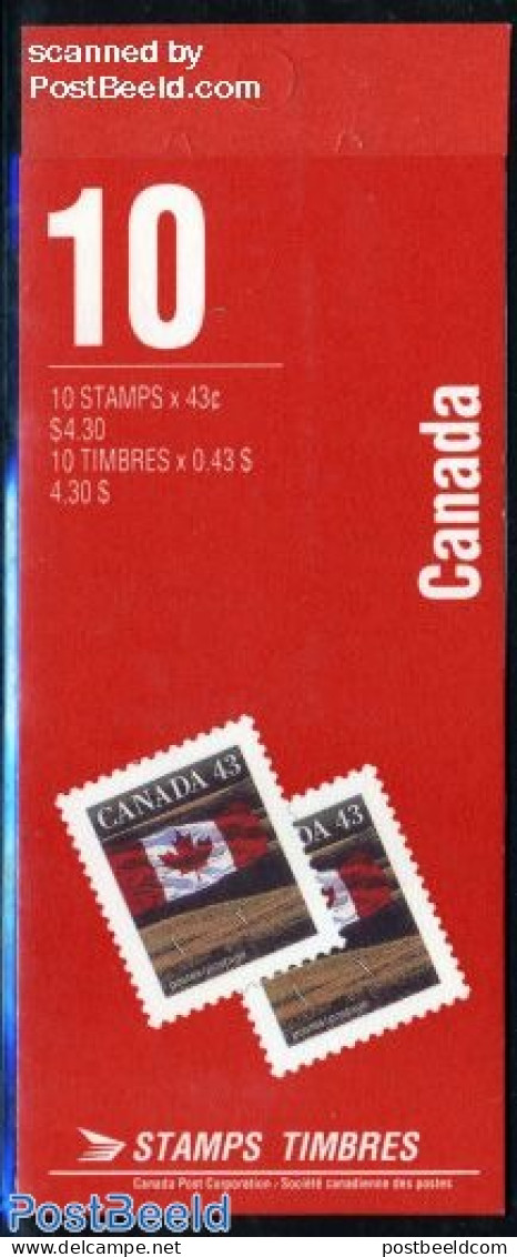 Canada 1992 Flag Booklet (perf. 14.5:14.75), Mint NH, History - Flags - Stamp Booklets - Unused Stamps