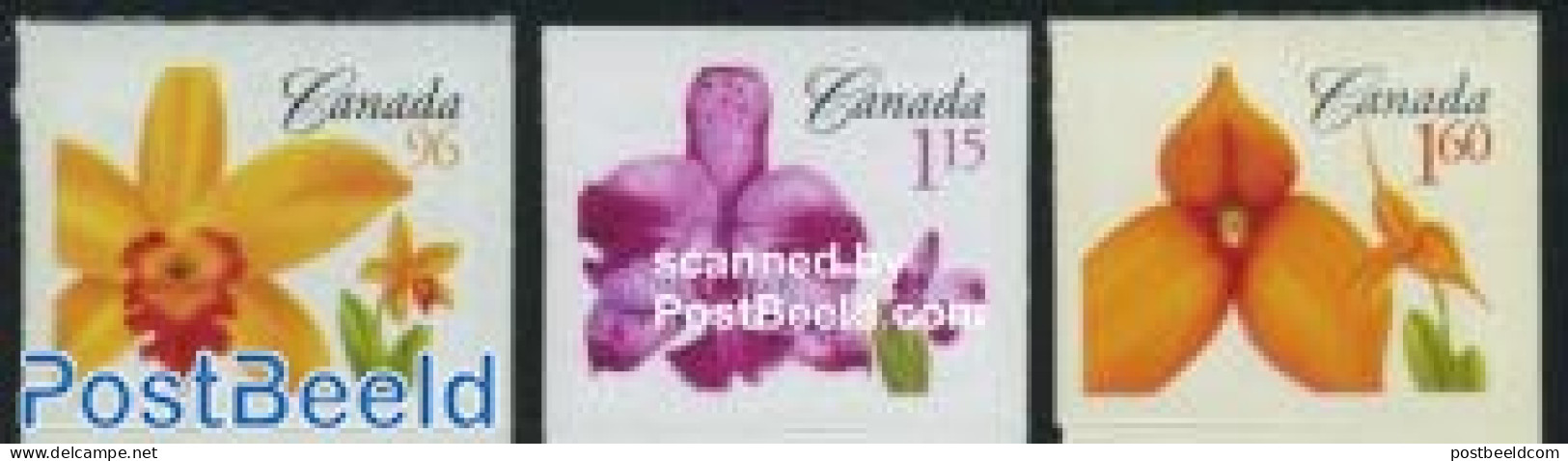 Canada 2007 Orchids 3v S-a (from Booklets), Mint NH, Nature - Flowers & Plants - Orchids - Neufs