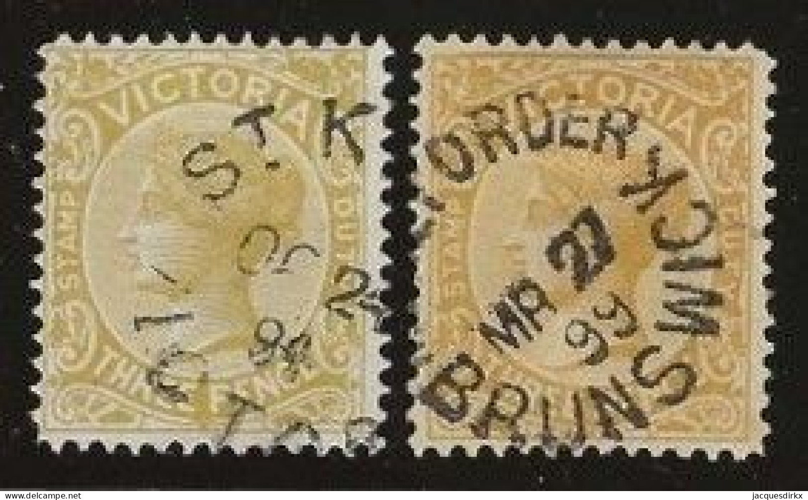 Victoria    .   SG    .   299  2x    .   O      .     Cancelled - Used Stamps