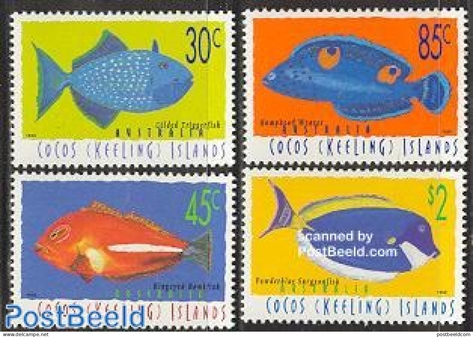 Cocos Islands 1996 Definitives, Fish 4v, Mint NH, Nature - Fish - Vissen