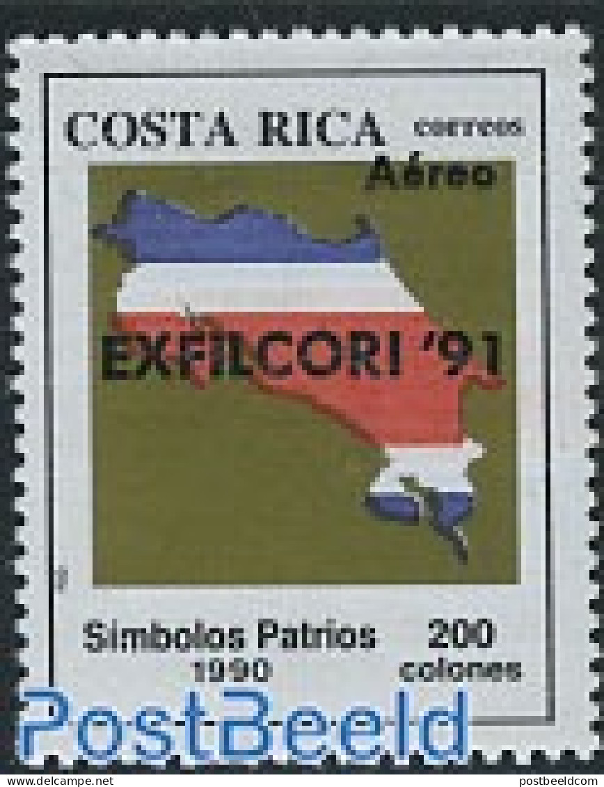 Costa Rica 1991 Exfilcori 1v, Mint NH, Various - Maps - Geography