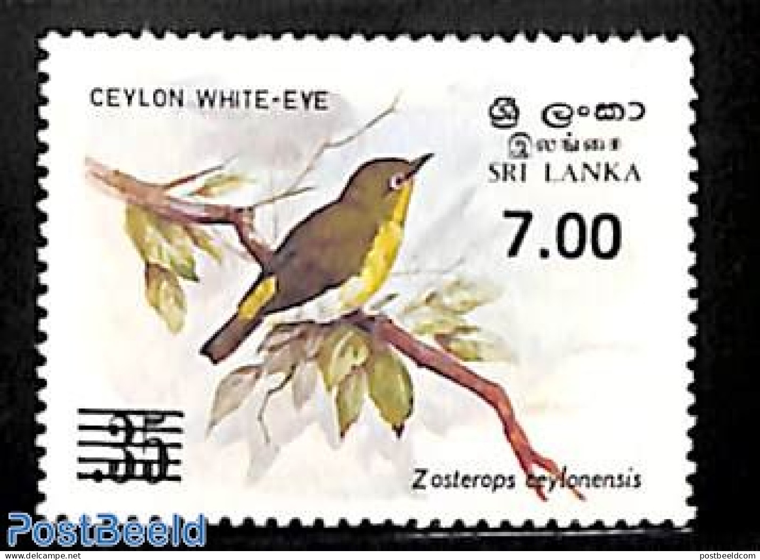 Sri Lanka (Ceylon) 1986 Bird Overprint 1v, Mint NH, Nature - Birds - Sri Lanka (Ceylan) (1948-...)