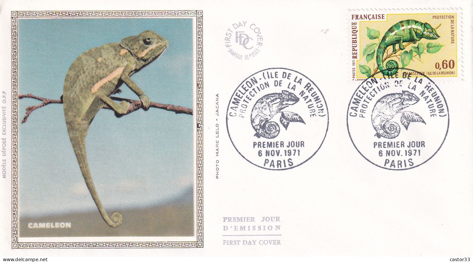 1er Jour, Caméléon, Ile De La Réunion - 1970-1979