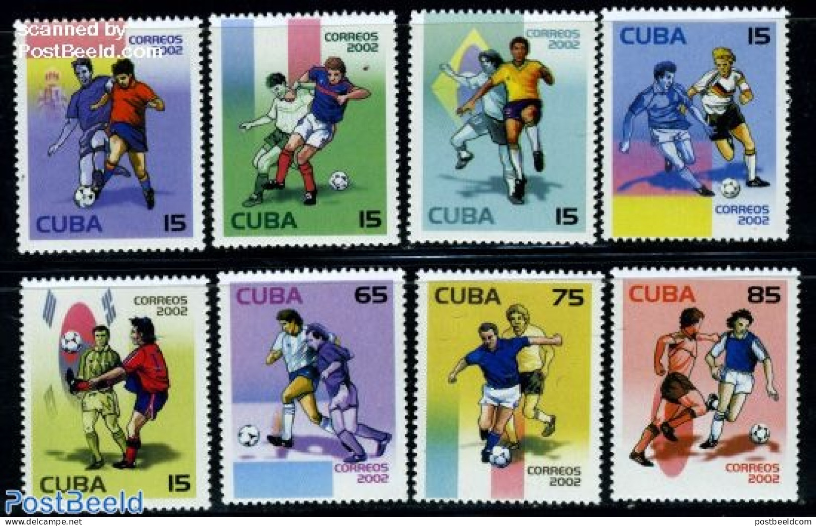 Cuba 2002 World Cup Football 8v, Mint NH, Sport - Football - Unused Stamps