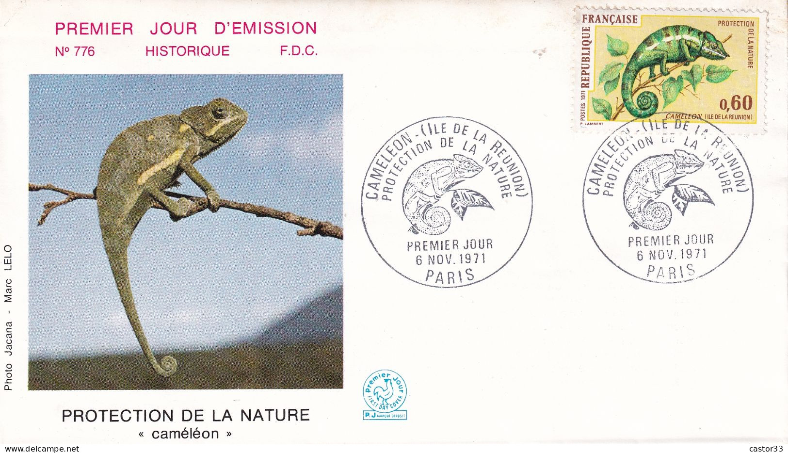 1er Jour, Caméléon, Ile De La Réunion - 1970-1979
