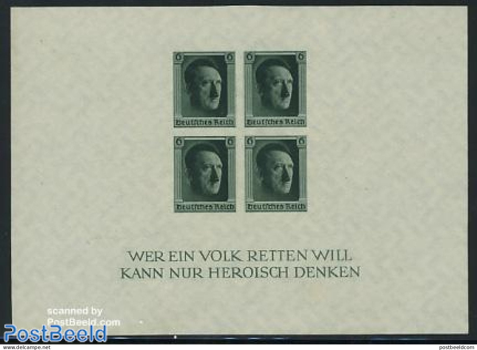 Germany, Empire 1937 Berlin Stamp Expostion S/s, Imperforated, Unused (hinged), Philately - Blocs