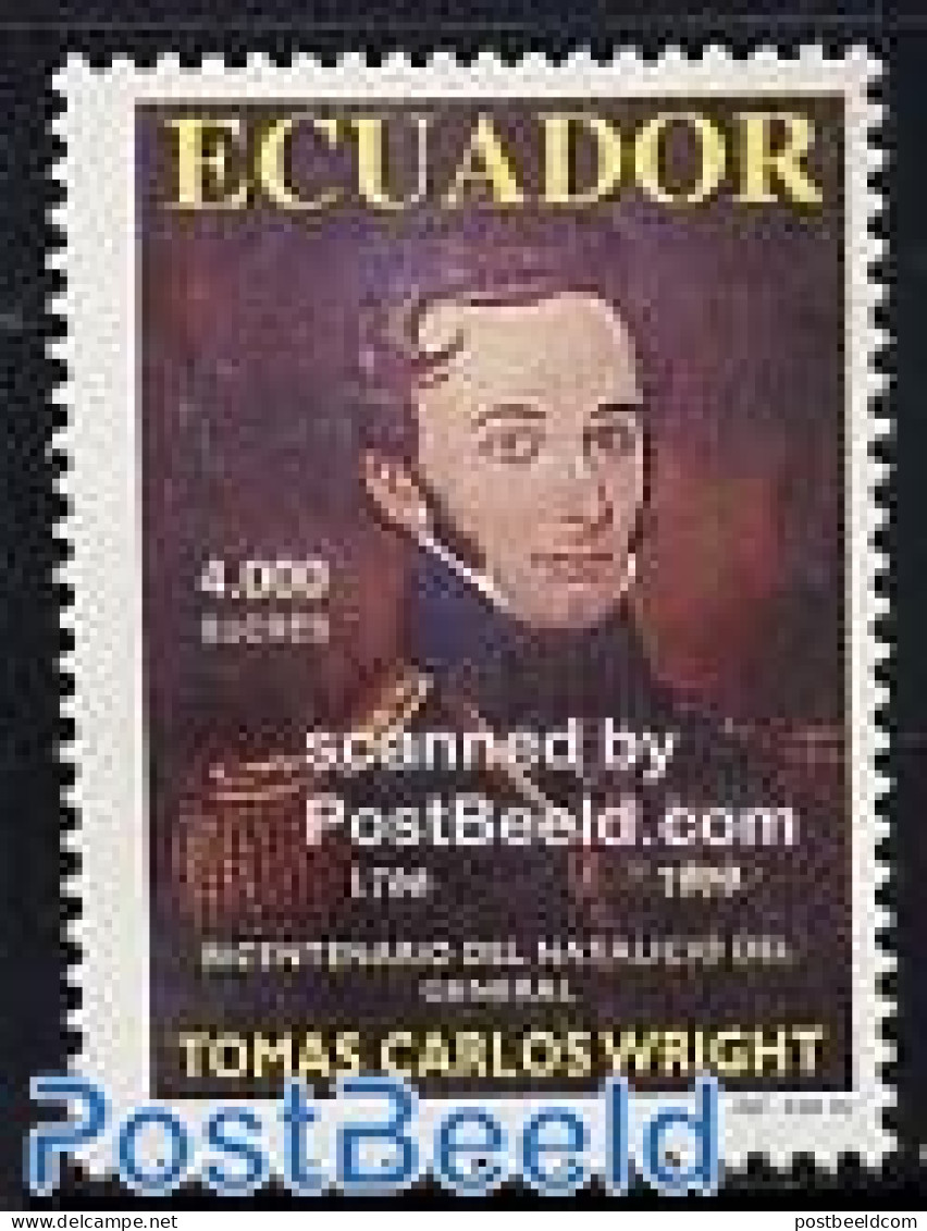 Ecuador 1999 T.C. Wright Montgomery 1v, Mint NH - Equateur