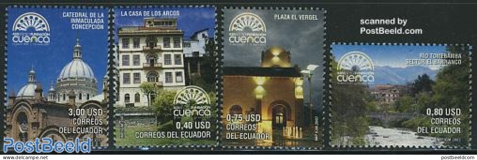 Ecuador 2007 450 Years Cuenca Foundation 4v, Mint NH, Art - Architecture - Equateur