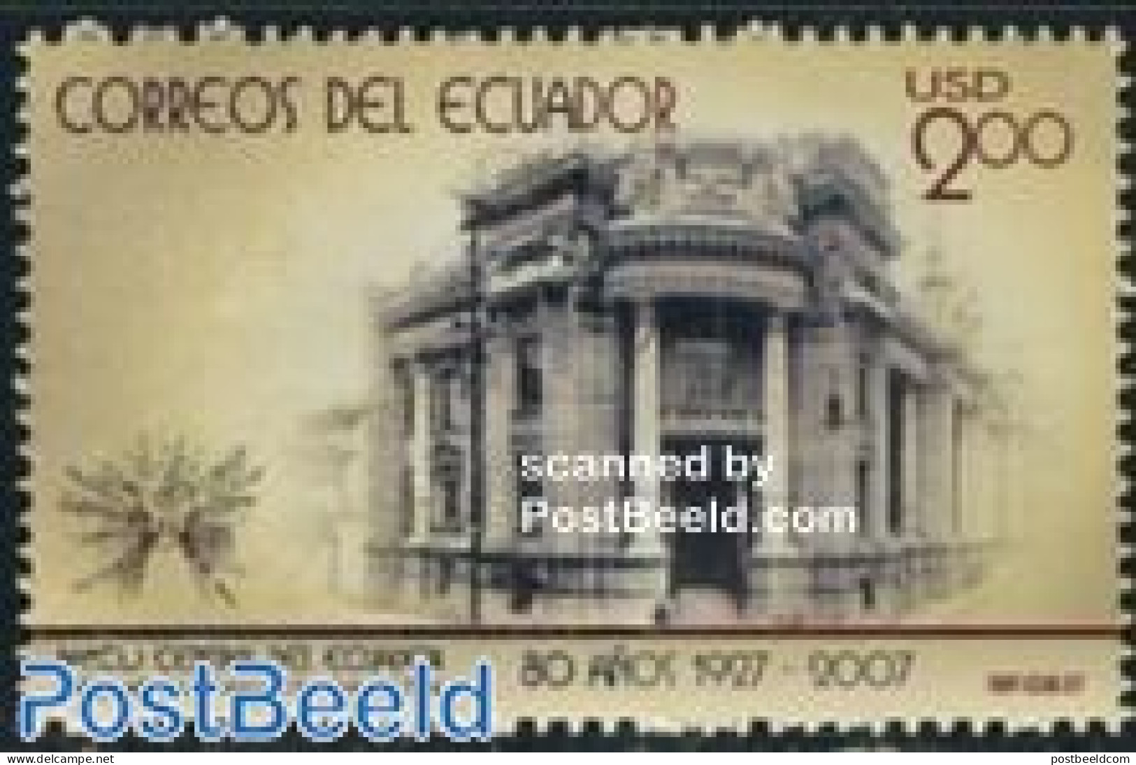 Ecuador 2007 80 Years Central Bank 1v, Mint NH, Various - Banking And Insurance - Equateur