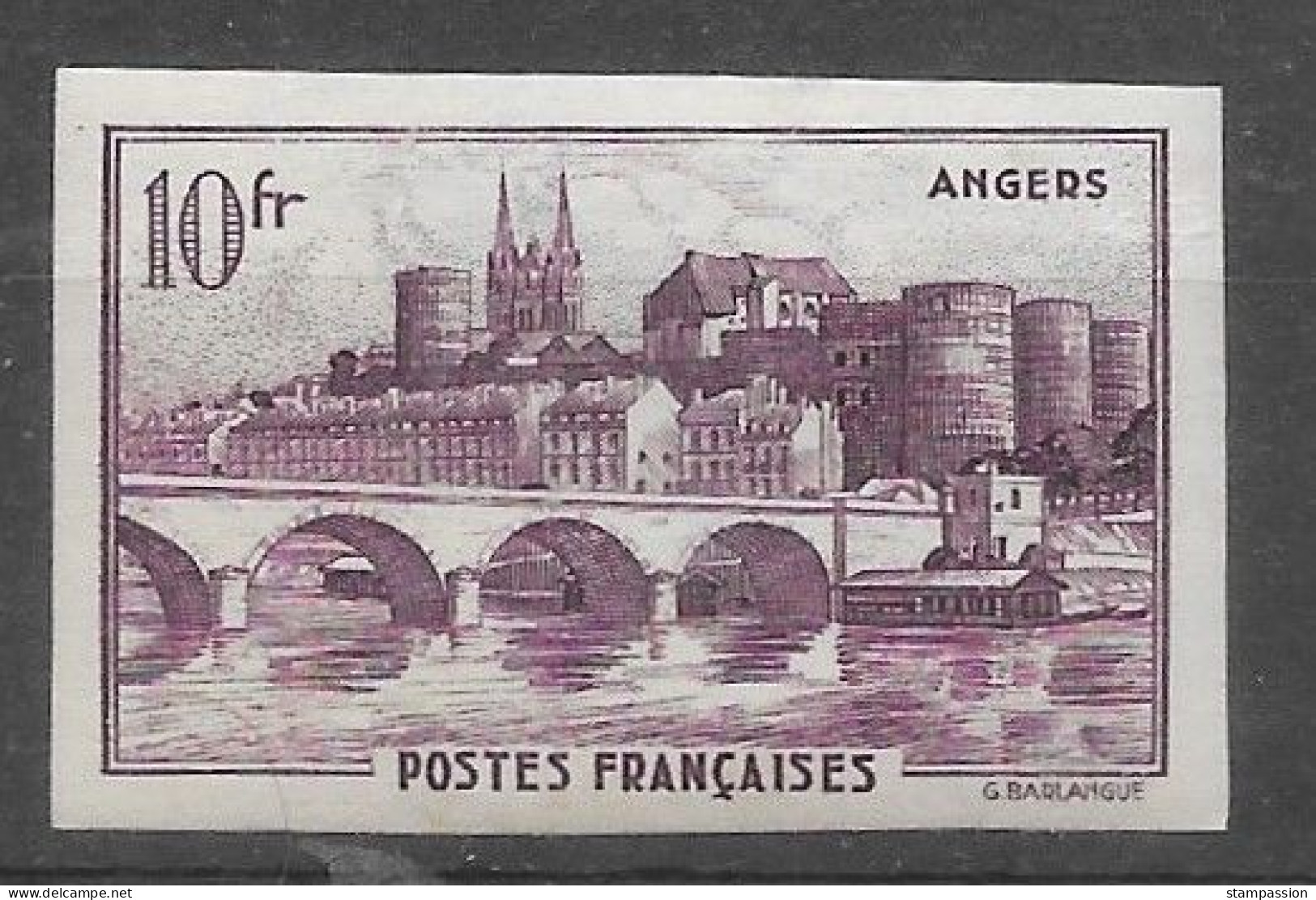 FRANCE 1941 - Y&T 500  Non Dentelé Neuf ** - Angers, Pont - 1941-1950
