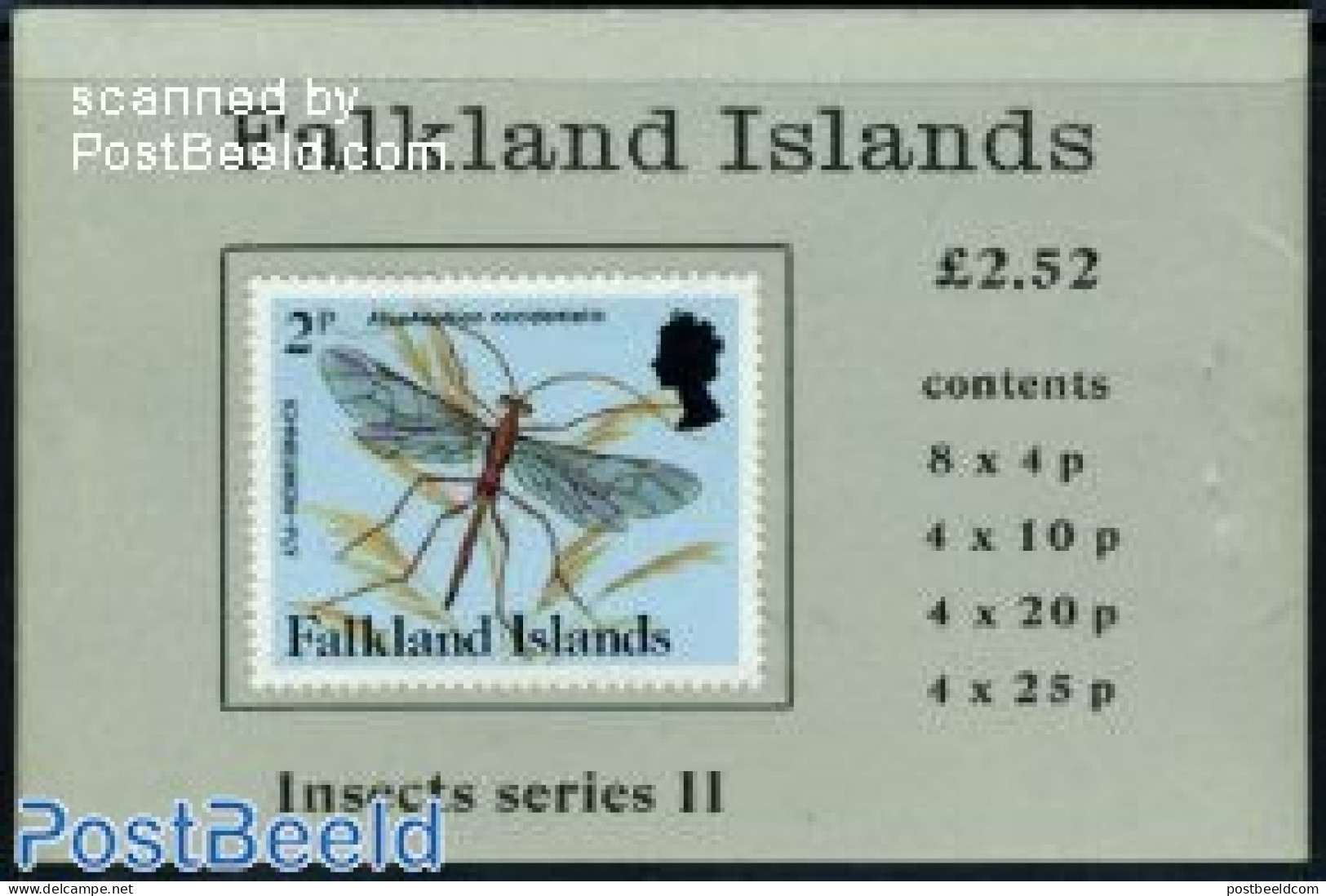 Falkland Islands 1988 Insects Booklet, Mint NH, Nature - Insects - Stamp Booklets - Unclassified