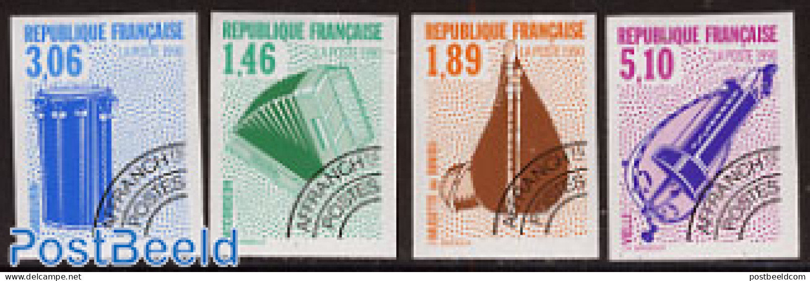France 1990 Music Instruments 4v Imperforated, Mint NH, Performance Art - Music - Musical Instruments - Ungebraucht