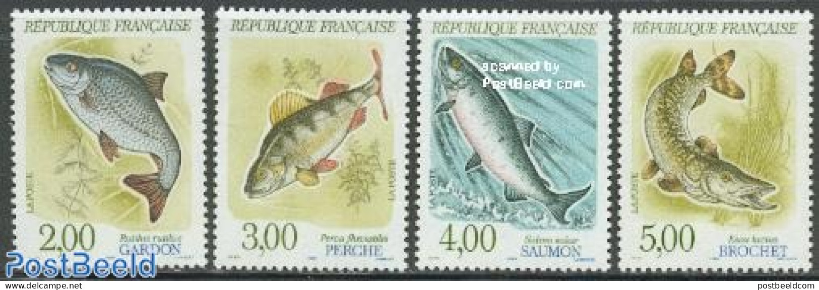 France 1990 Fresh Water Fish 4v, Mint NH, Nature - Fish - Unused Stamps