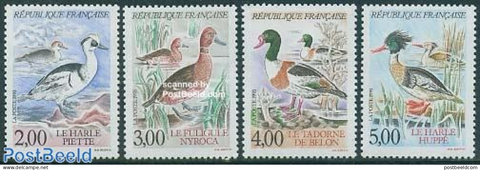 France 1993 Water Birds 4v, Mint NH, Nature - Birds - Ducks - Unused Stamps