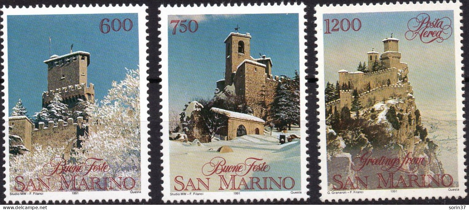 San Marino Serie Completa Año 1991 Yvert Nr. 1282/83 Y 147  Nueva Navidad - Unused Stamps