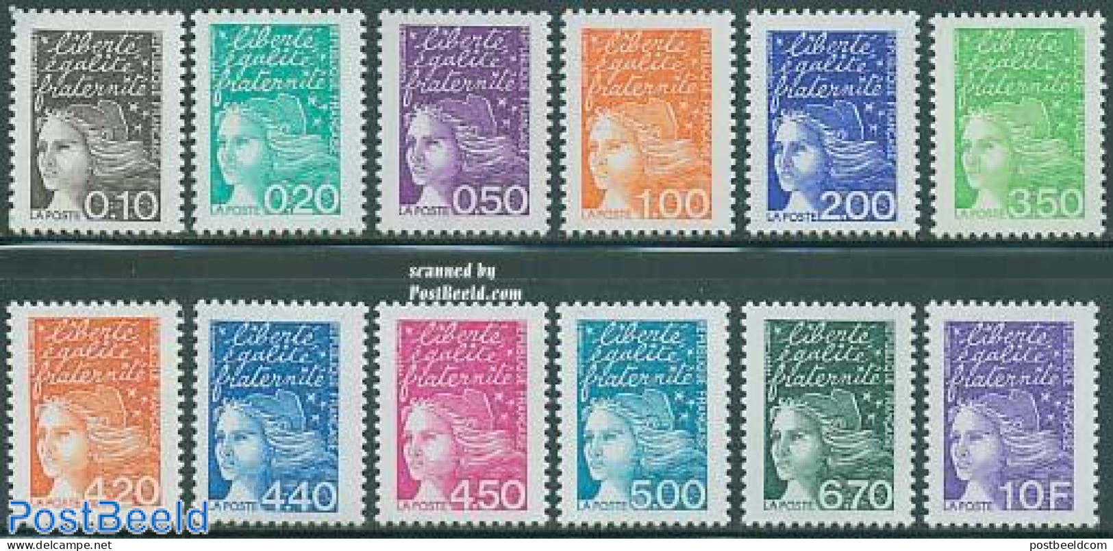 France 1997 Definitives 12v, Mint NH - Unused Stamps