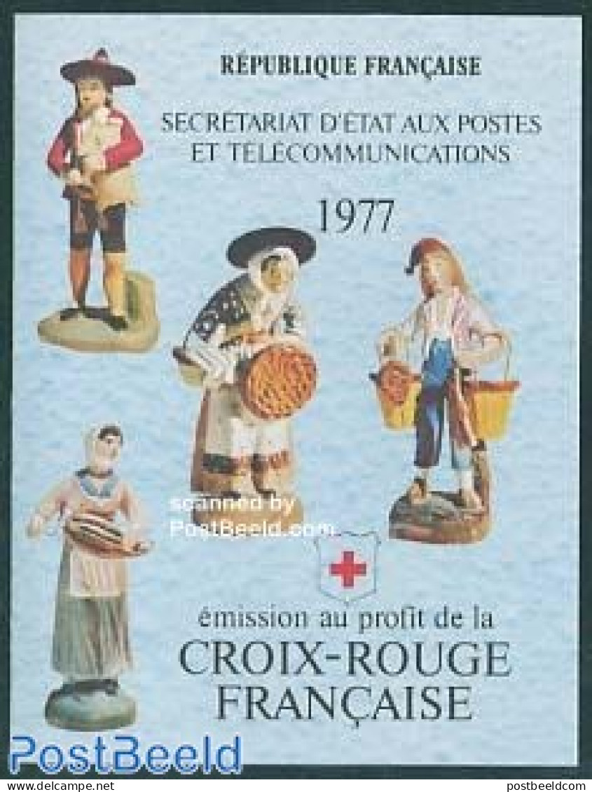 France 1977 Red Cross Booklet, Mint NH, Health - Various - Red Cross - Stamp Booklets - Costumes - Neufs