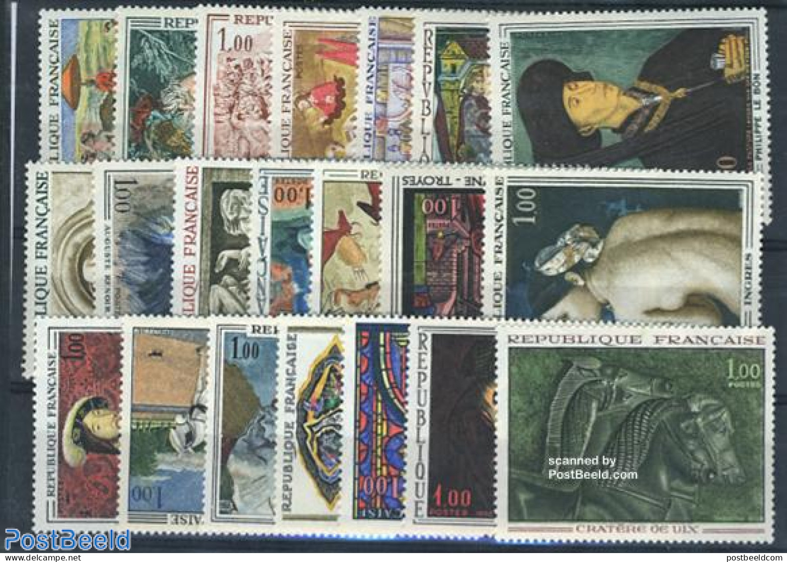 France 1970 Art Stamps France 1966/1970 (21 Stamps), Mint NH - Unused Stamps