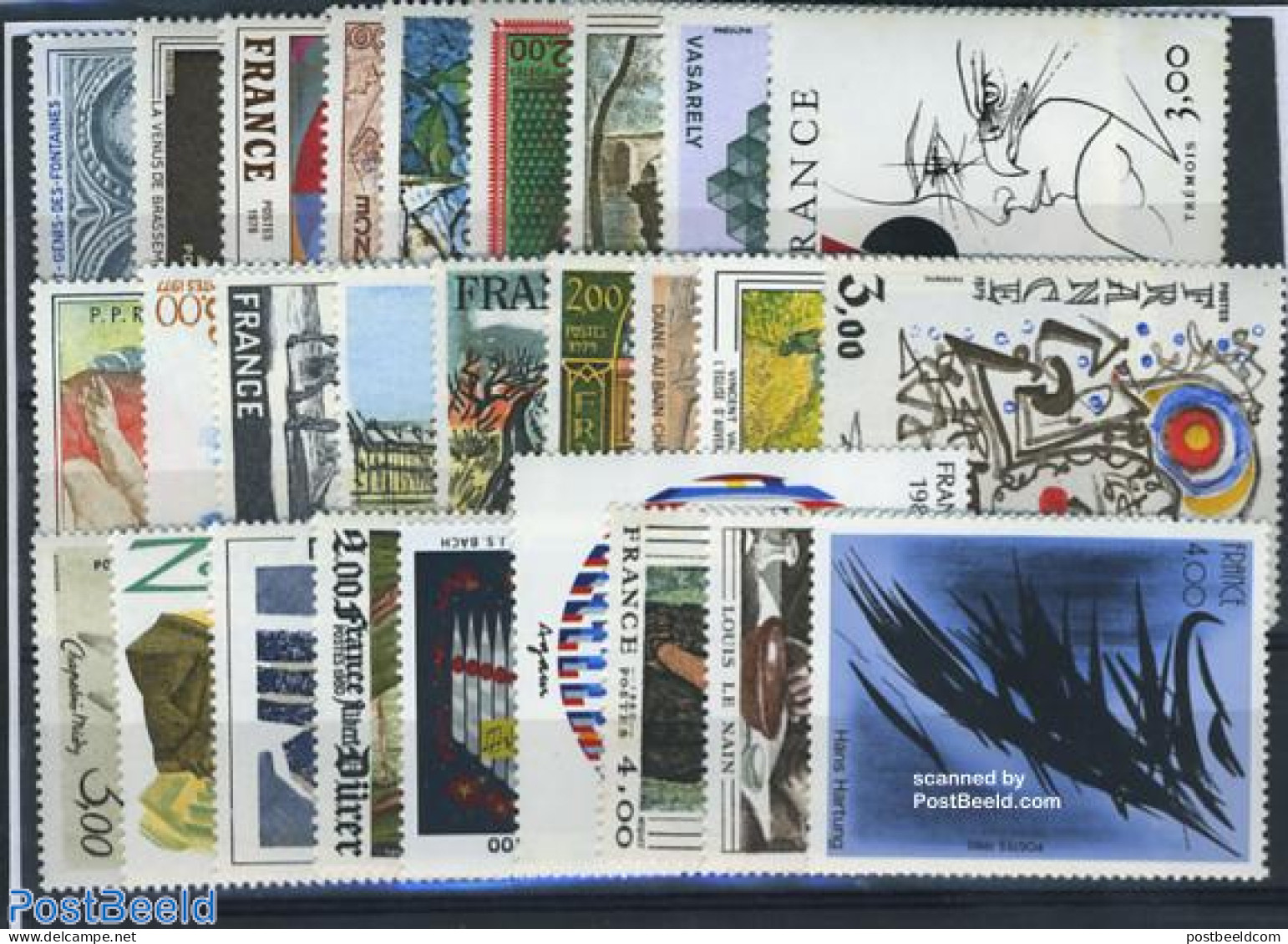 France 1980 Art Stamps France 1976/1980 (27 Stamps), Mint NH - Ungebraucht