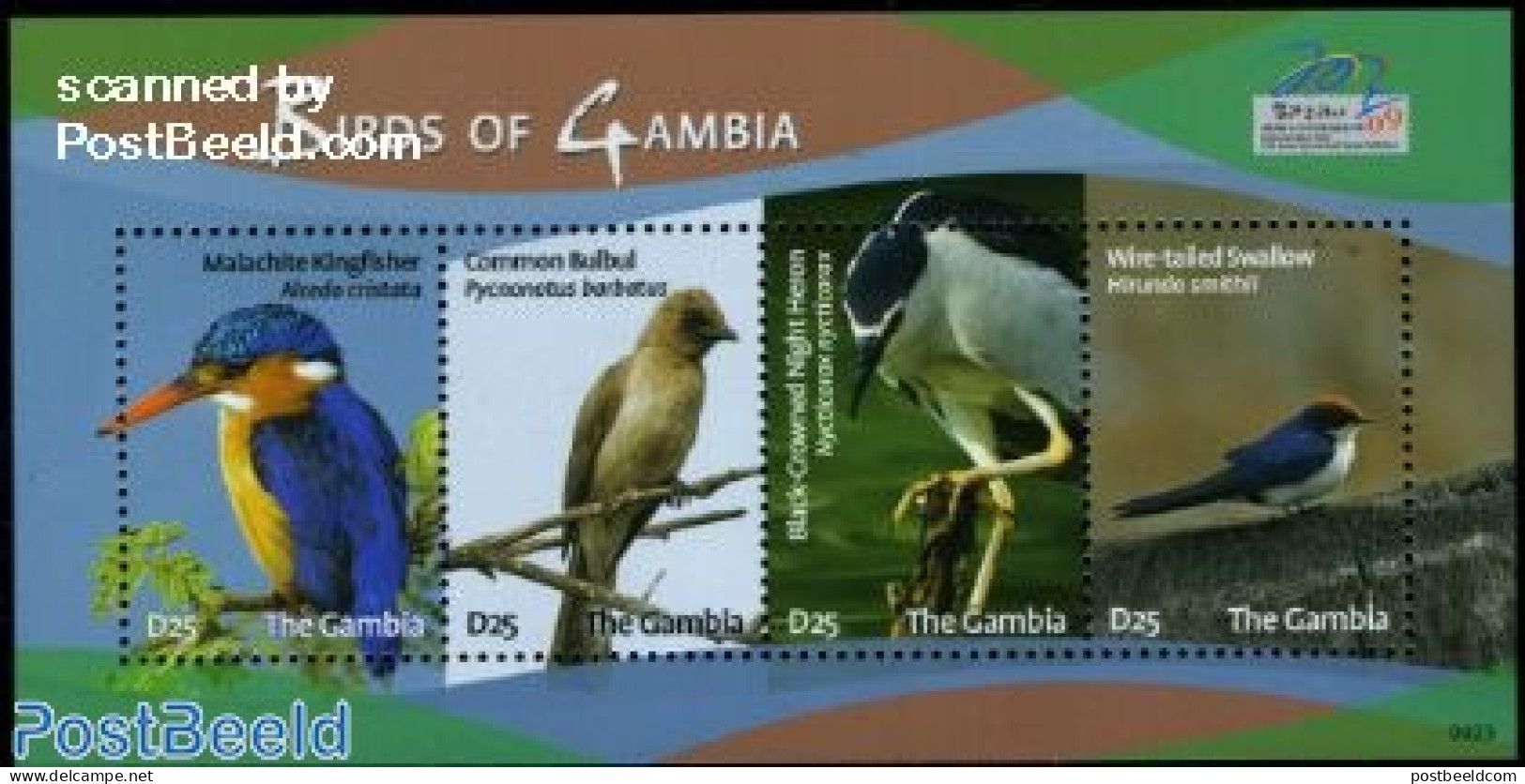 Gambia 2009 Birds Of Gambia 4v M/s, Mint NH, Nature - Birds - Gambie (...-1964)