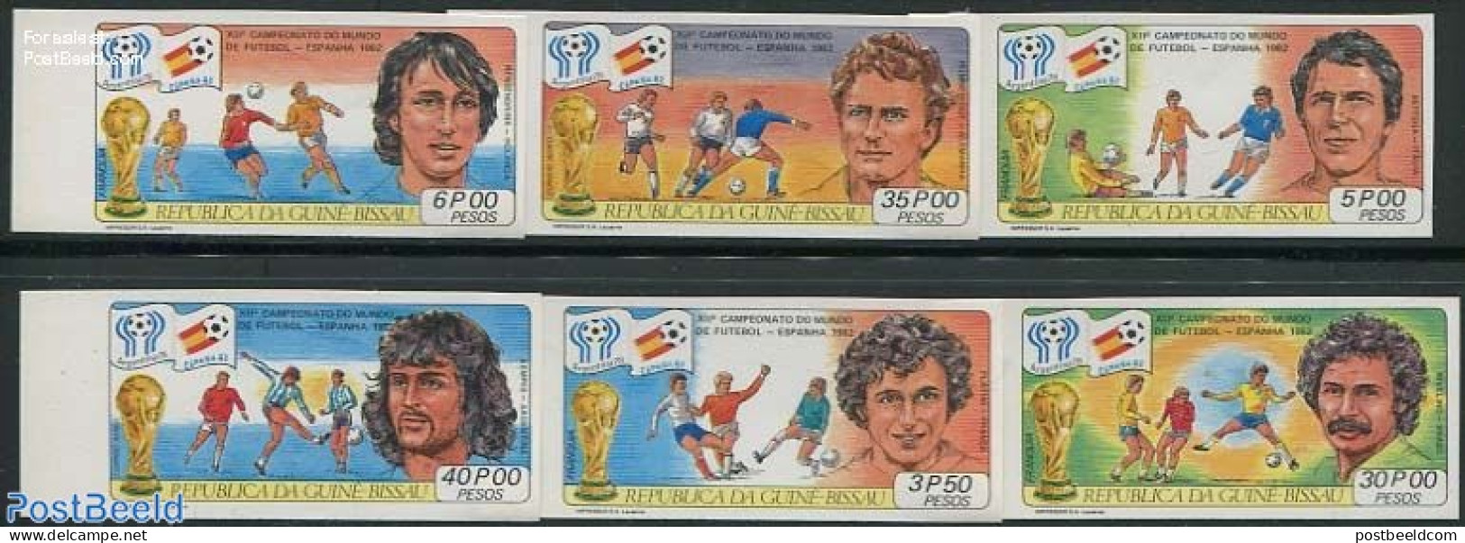 Guinea Bissau 1981 World Cup Football 6v Imperforated, Mint NH, History - Sport - Netherlands & Dutch - Football - Géographie