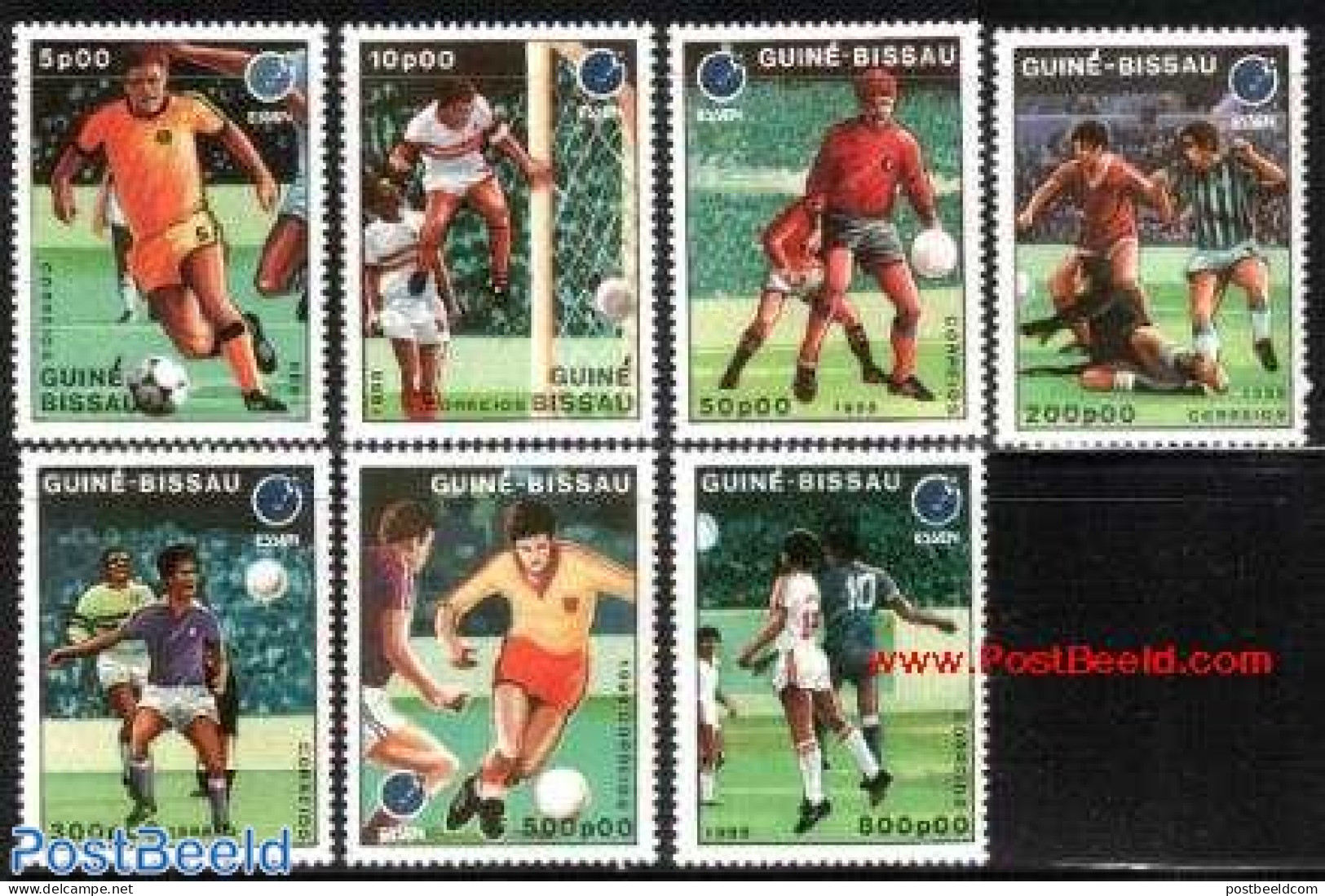 Guinea Bissau 1988 World Cup Football 7v, Mint NH, Sport - Football - Guinée-Bissau