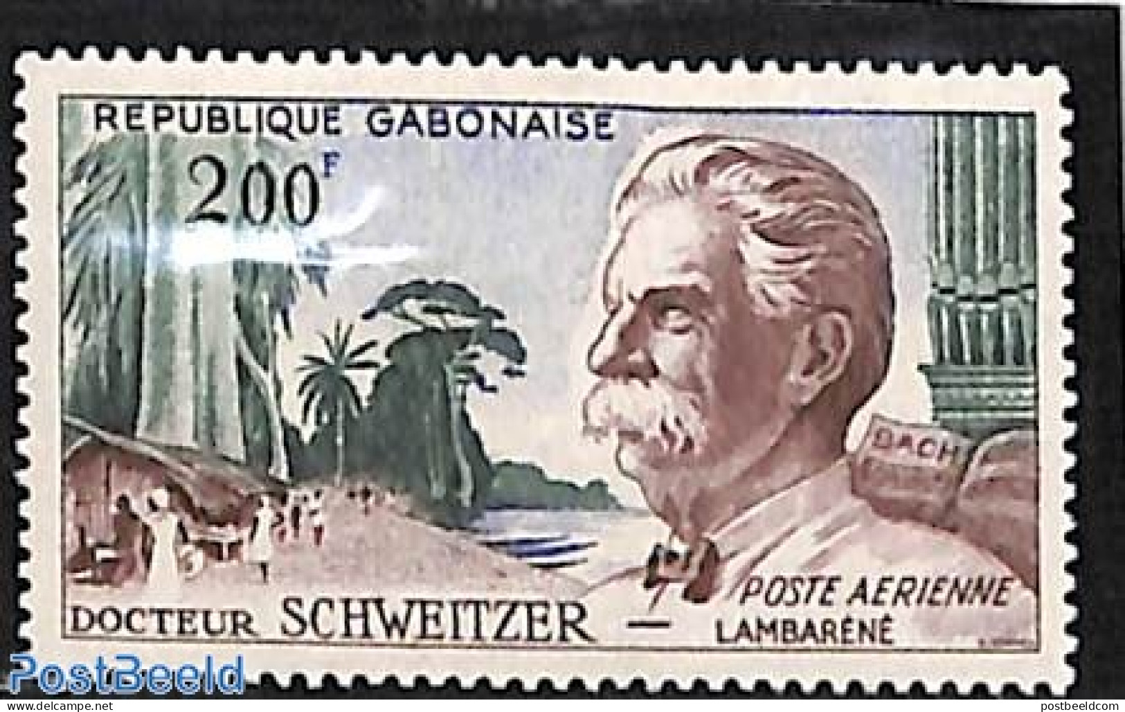 Gabon 1960 Albert Schweitzer 1v, Mint NH, Health - History - Health - Nobel Prize Winners - Neufs