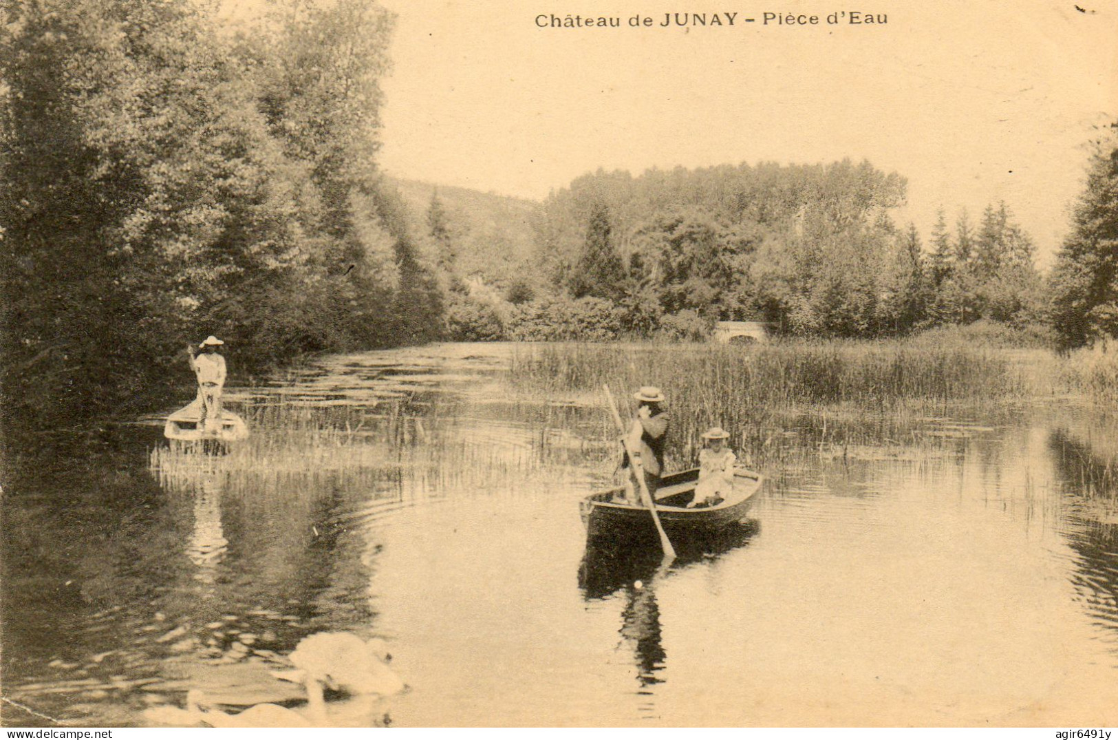 - JUNAY (89) -  Canotage Sur La Pièce D'eau Du Château   -27061- - Autres & Non Classés