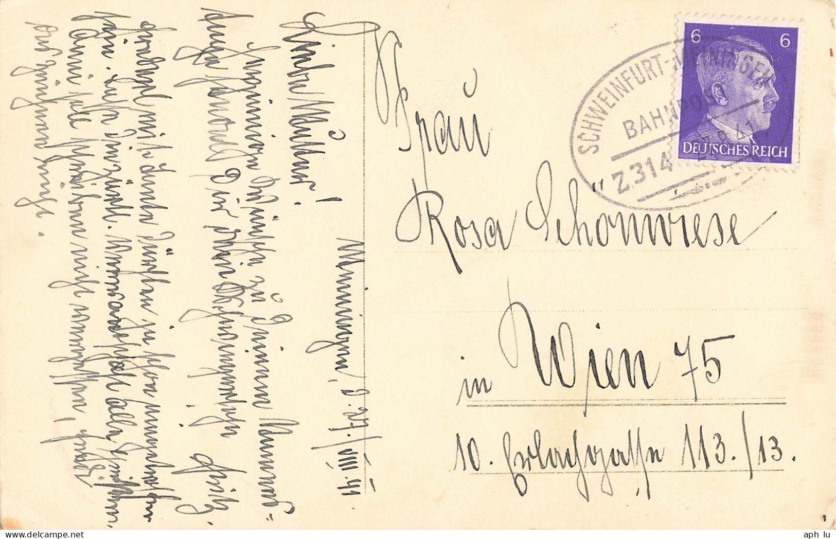 Bahnpost (Ambulant; R.P.O./T.P.O.) Schweinfurt-Meiningen (ZA2655) - Cartas & Documentos