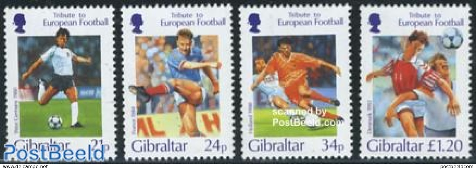 Gibraltar 1996 European Football Games England 4v, Mint NH, Sport - Football - Gibraltar