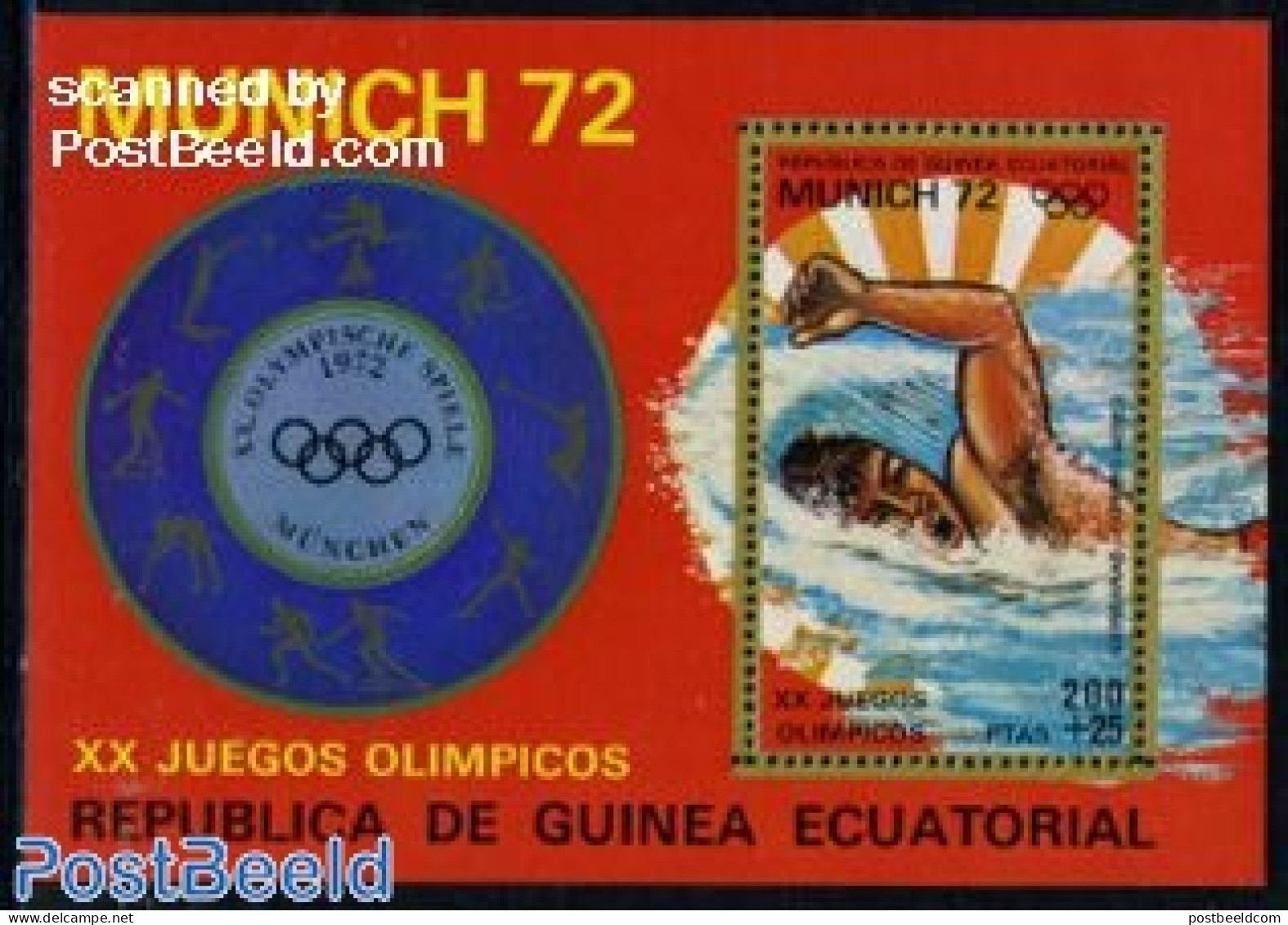 Equatorial Guinea 1972 Olympic Games S/s, Swimming, Mint NH, Sport - Olympic Games - Swimming - Swimming