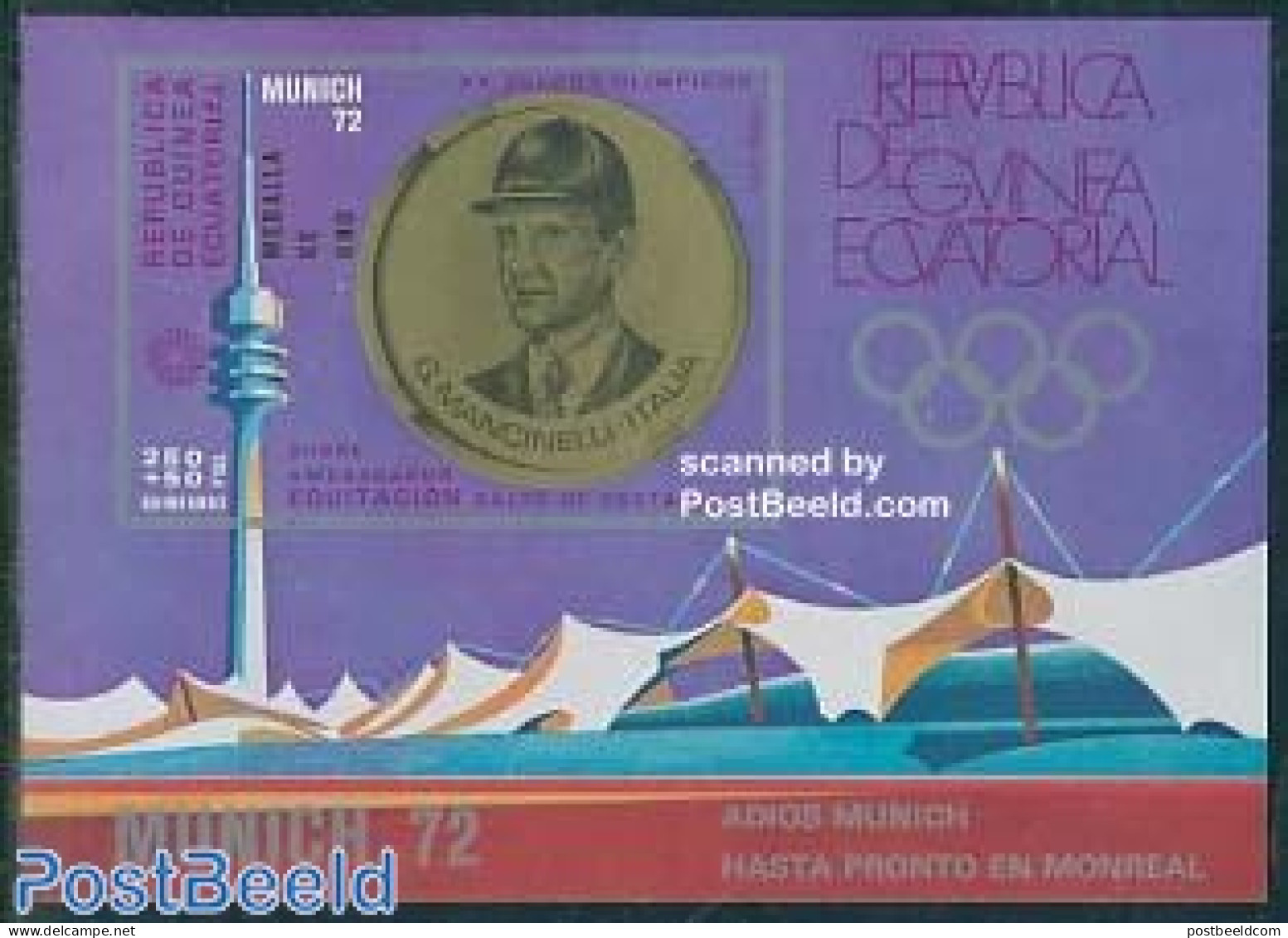 Equatorial Guinea 1972 Olympic Winners S/s, Mancinelli, Imperforated, Mint NH, Sport - Olympic Games - Equatorial Guinea