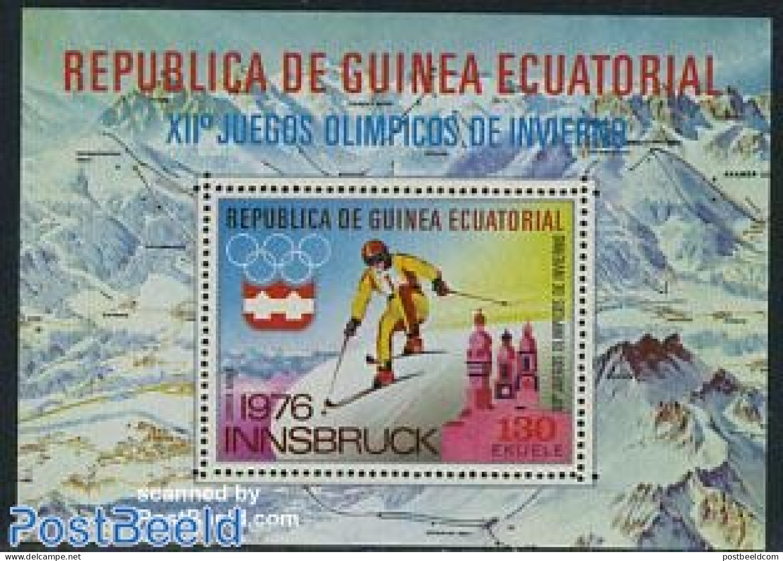 Equatorial Guinea 1975 Olympic Winter Games S/s, Mint NH, Sport - Olympic Winter Games - Äquatorial-Guinea