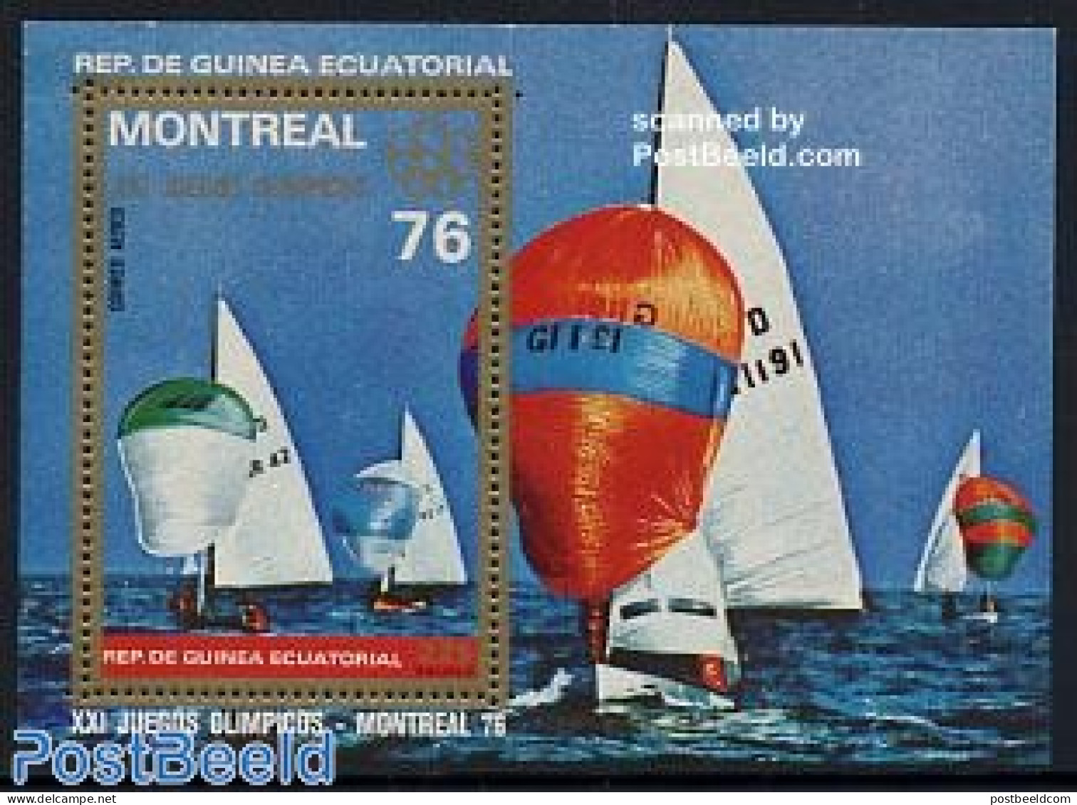 Equatorial Guinea 1976 Olympic Games S/s, Mint NH, Sport - Olympic Games - Sailing - Sailing