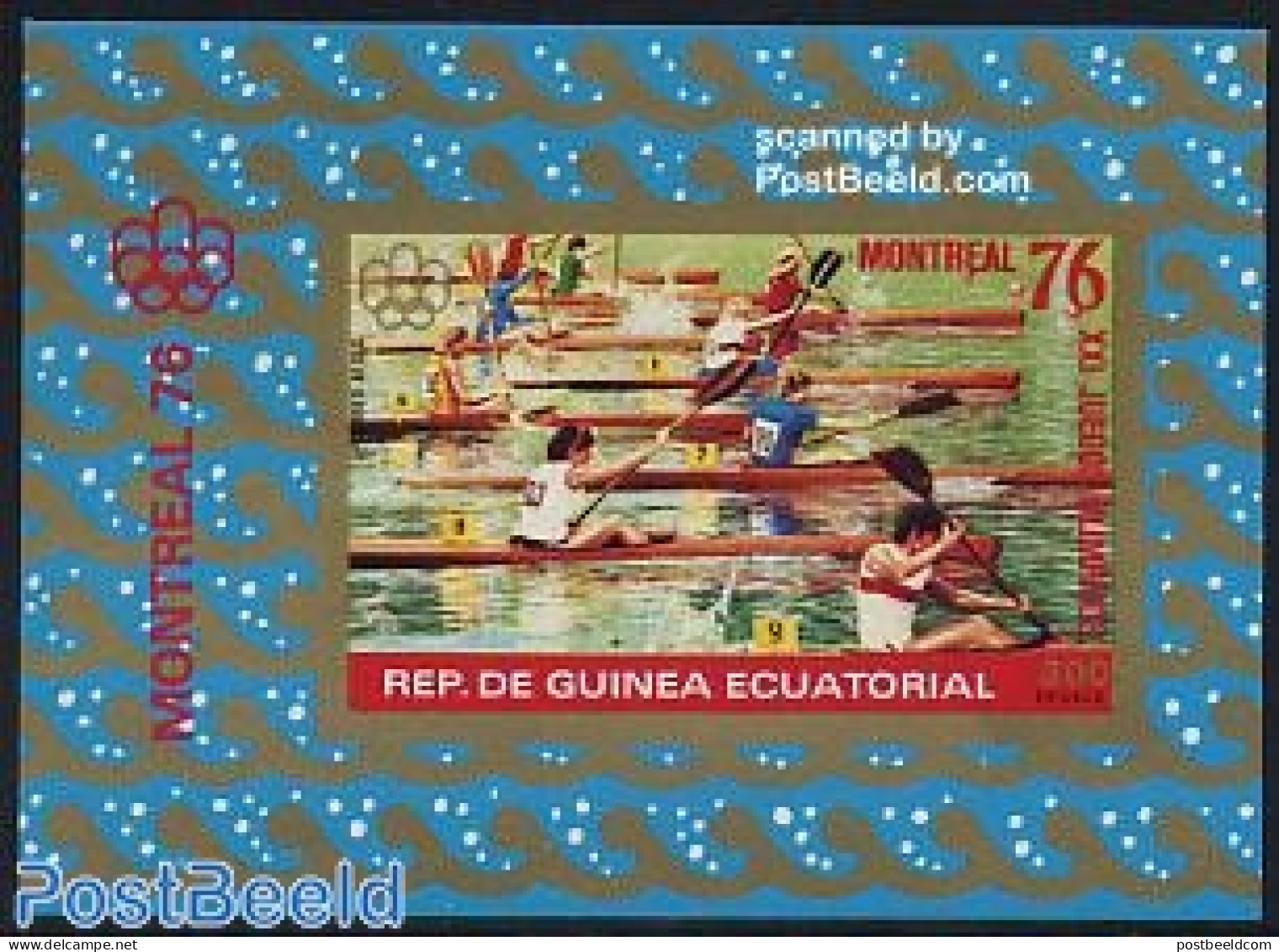Equatorial Guinea 1976 Olympic Games S/s Imperforated, Mint NH, Sport - Kayaks & Rowing - Olympic Games - Rowing