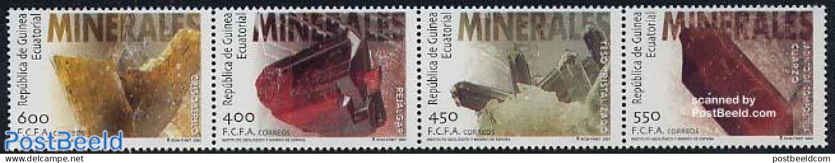 Equatorial Guinea 2003 Minerals 4v [:::], Mint NH, History - Geology - Equatorial Guinea