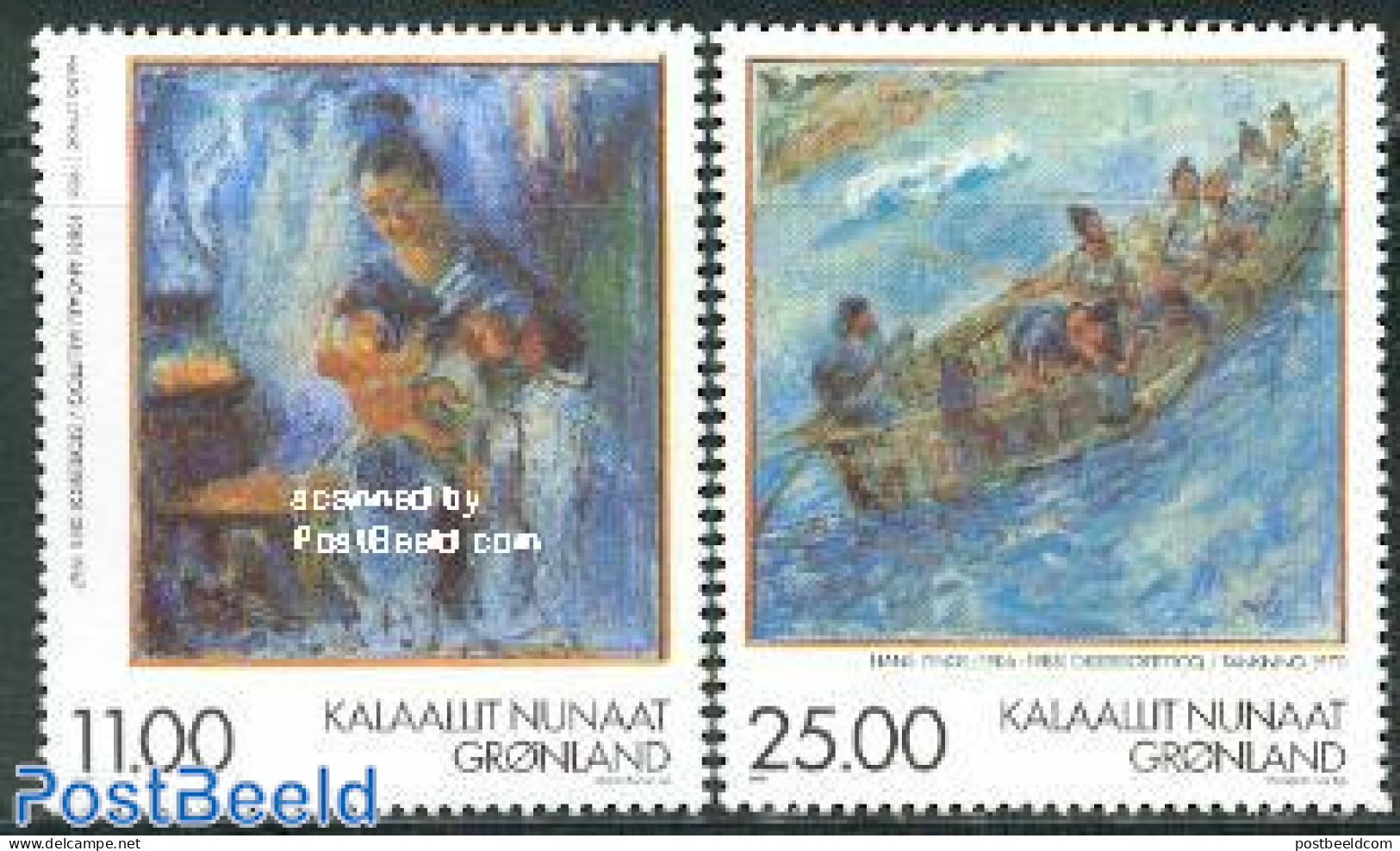 Greenland 1998 H. Lynge Paintings 2v, Mint NH, Art - Modern Art (1850-present) - Unused Stamps
