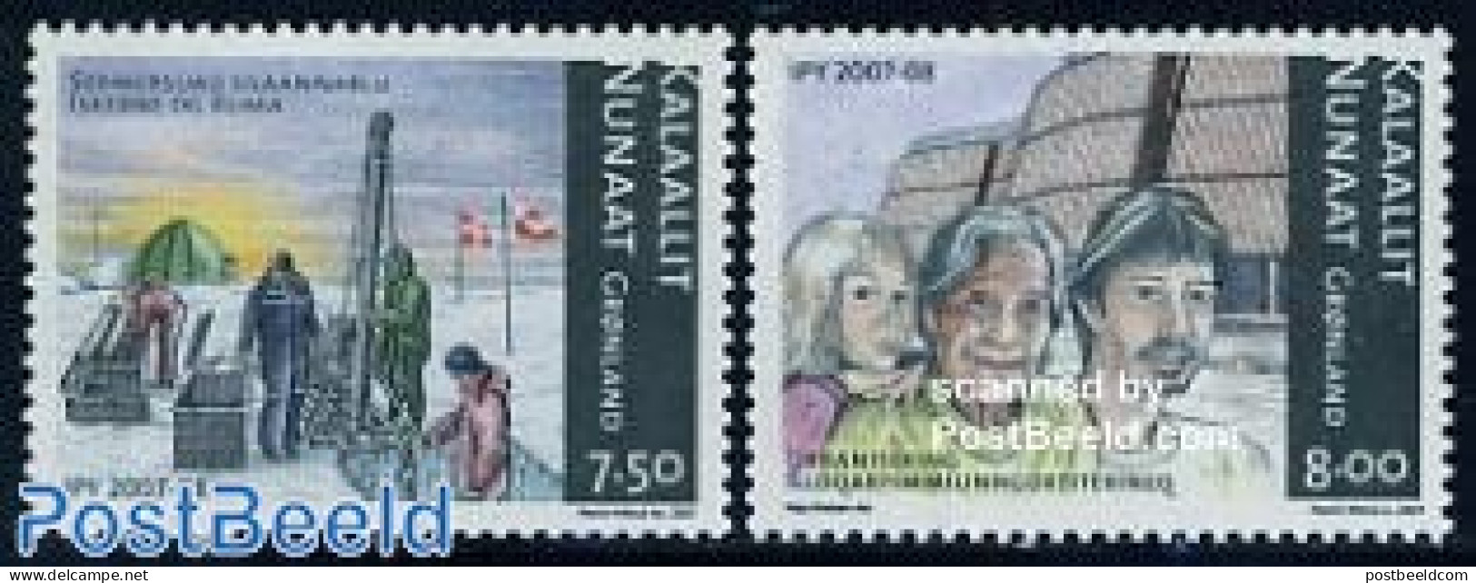 Greenland 2007 Int. Polar Year 2v, Mint NH, Science - The Arctic & Antarctica - Ongebruikt