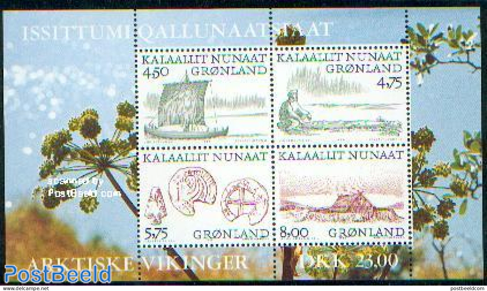 Greenland 1999 Viking Discoveries S/s, Mint NH, History - Transport - Archaeology - Explorers - Ships And Boats - Neufs