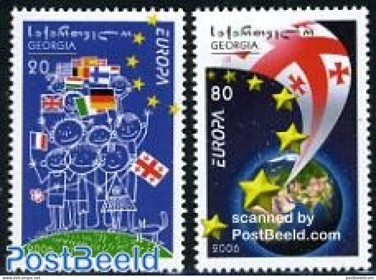 Georgia 2006 Europa, Integration 2v, Mint NH, History - Various - Europa (cept) - Flags - Globes - Géographie