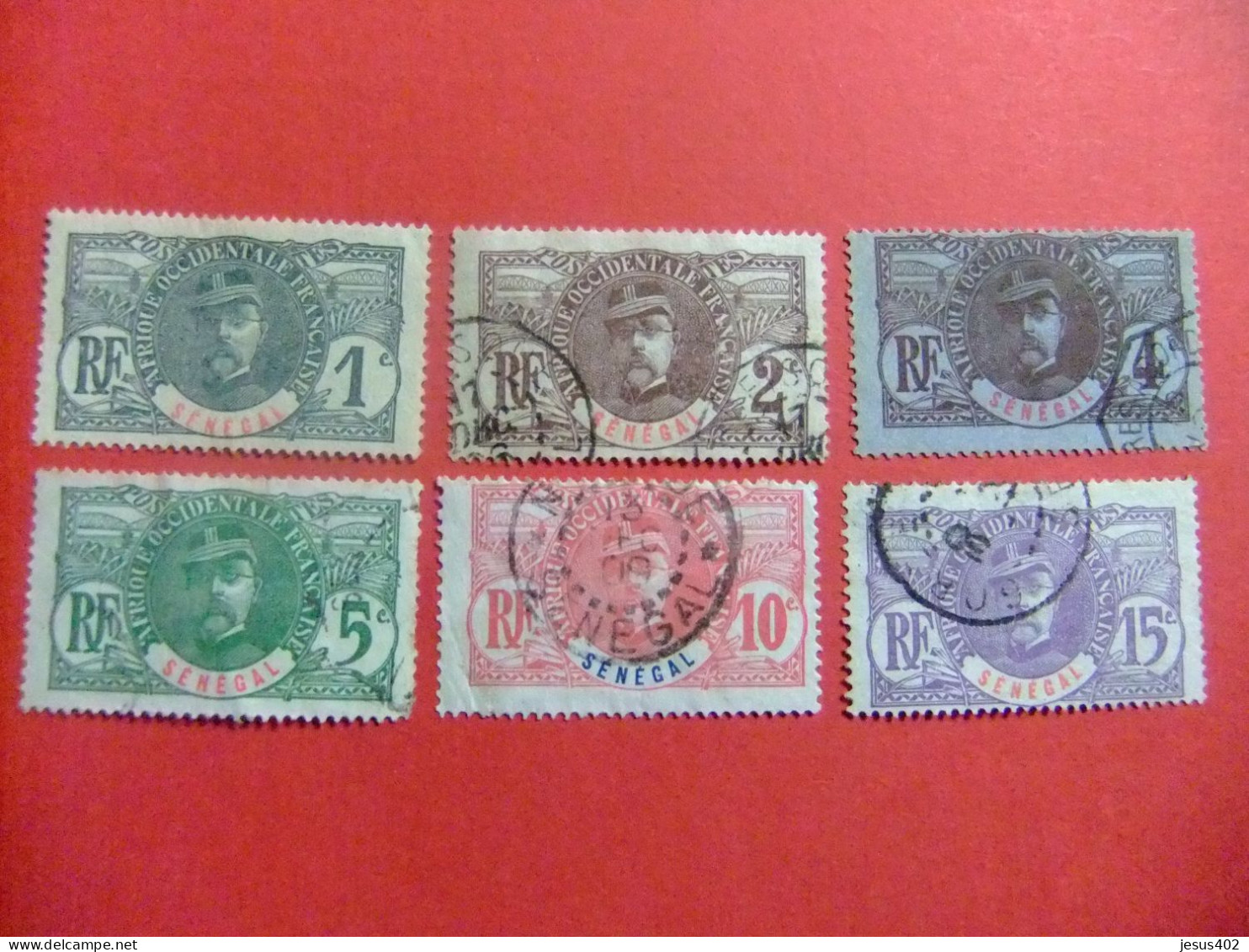 55 SENEGAL 1906 / GENERAL FAIDHERBE / YVERT 30 / 35 FU - Used Stamps