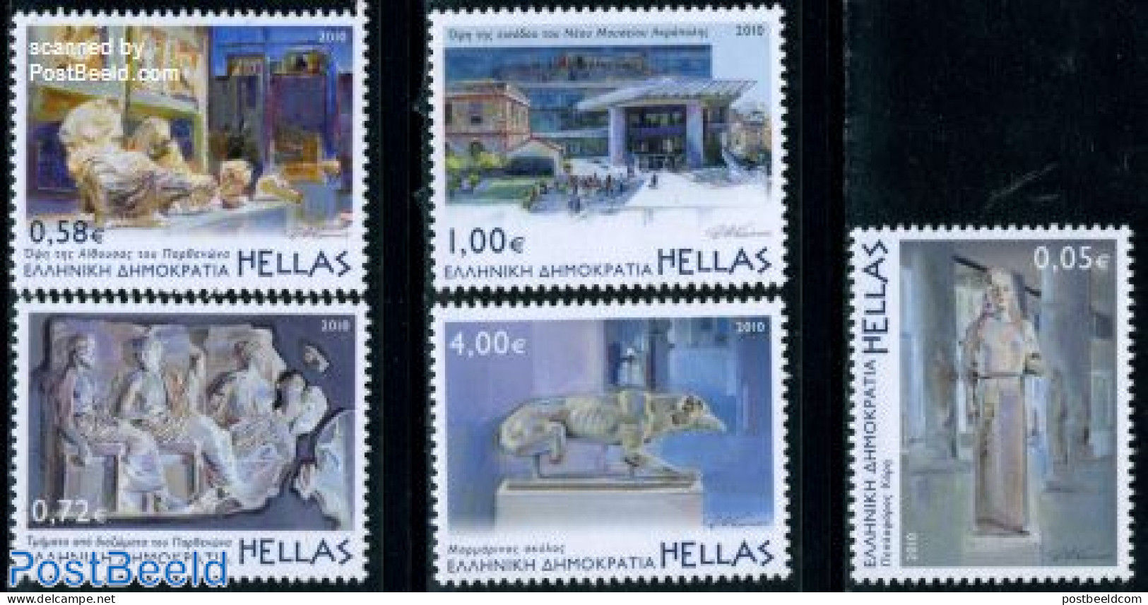 Greece 2010 New Acropolis Museum 5v, Mint NH, History - Archaeology - Art - Museums - Sculpture - Unused Stamps