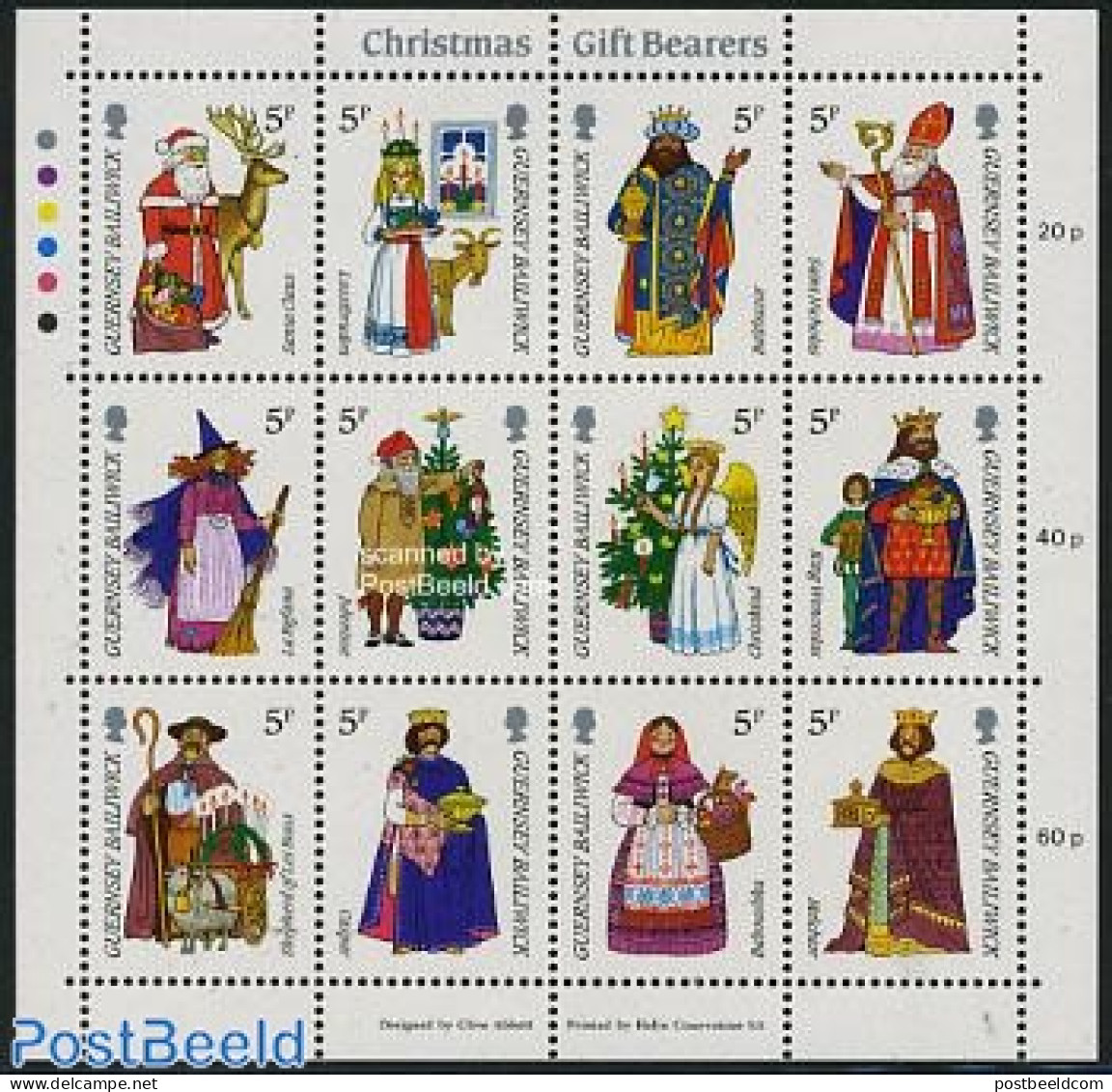Guernsey 1985 Christmas 12v M/s, Mint NH, Religion - Christmas - Saint Nicholas - Christmas