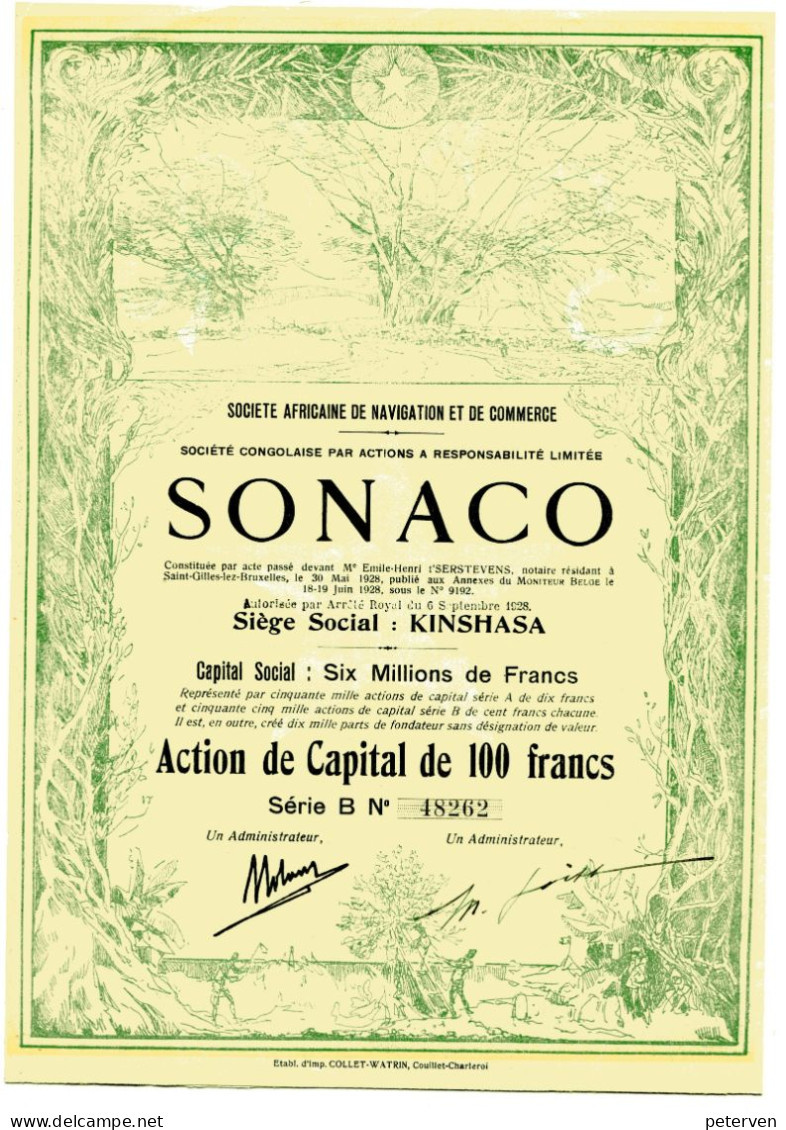 Congo Belge: SONACO - Africaine De Navigation Et  De Commerce - Africa